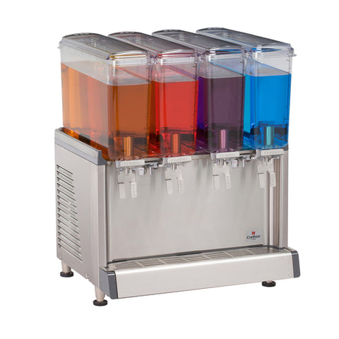 Crathco-UNIC CS-4E-16-290 Simplicity Mini-Quad Refrigerated Pre-Mix Beverage Dispenser (4 x 2.4 gal)