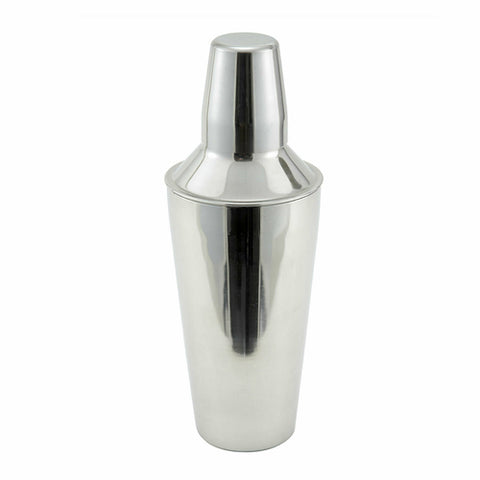 Winco BS-3P 28 oz Stainless Steel Classic 3-Piece Bar Shaker Set