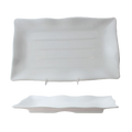 24140WT Thunder Group 13-1/2" x 9-1/8" Classic White Melamine Rectangular Plate-Thunder Group
