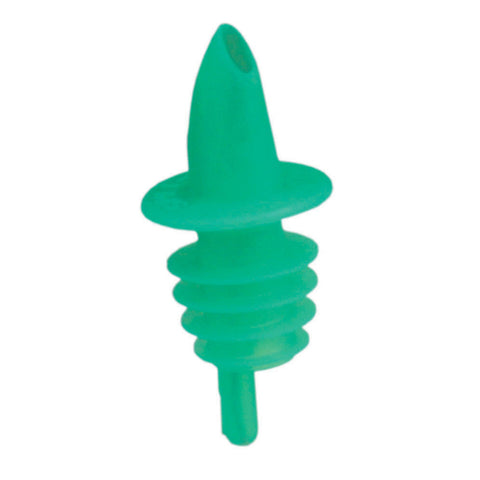 350-04 Spill Stop Green Plastic Liquor Pourer