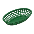 1074FG Tablecraft 9-3/8" x 6" x 1-7/8" Forest Green Oval Classic Basket-Tablecraft Products