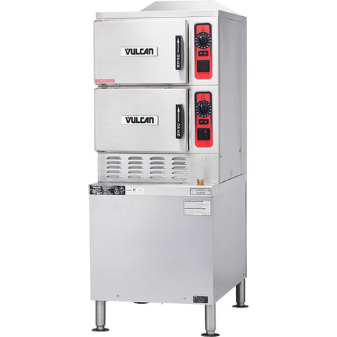 Vulcan C24GA6-PS 6-Pan Gas Floor Convection Steamer with PowerSteam