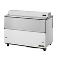 TMC-58-DS-SS-HC True 58" White Dual-Sided Milk Cooler w/ (16) Crate Capacity-True MFG Co.
