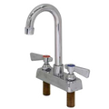 AA-420G GSW 4" Deck Mount Backsplash Faucet w/ 3-1/2" Gooseneck Spout-GSW USA