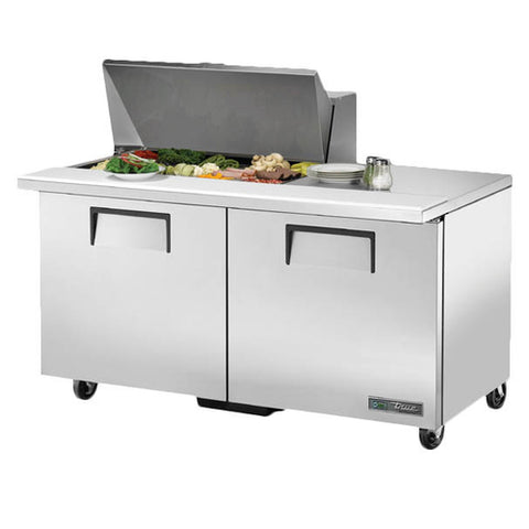 TSSU-60-15M-B-HC True (15) 1/6 Size (4"D) Poly Pans, Mega Top Sandwich/Salad Unit - Each