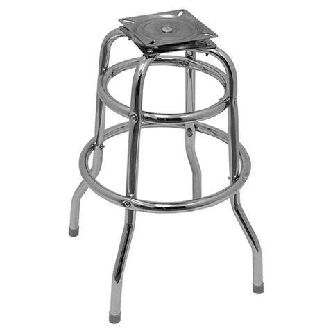 SL2129-BOTTOM Oak Street Chrome Replacement Bar Stool Frame w/ Double Ring Base