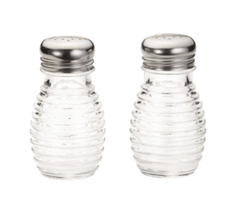 Tablecraft BH2 Beehive Collection 2 oz Glass Salt/Pepper Shaker