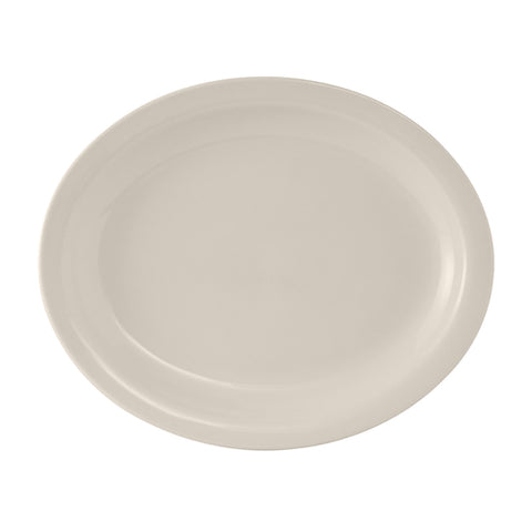 Tuxton China TNR-012 Nevada Oval Platter, 9-1/2" x 7-1/2\" American White/Eggshell