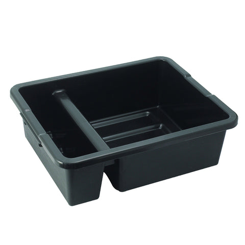 Winco PLTC-7K Heavyweight Polypropylene Divided Bus Box, Black