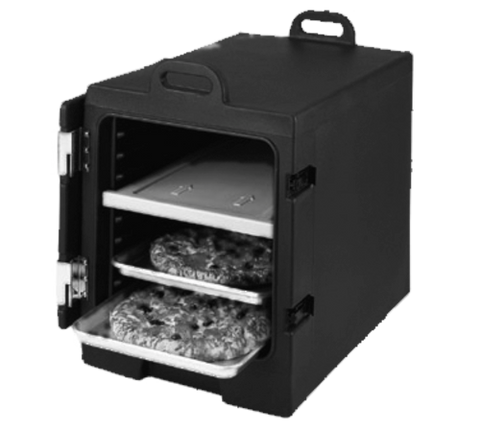 Cambro 1826MTC110 Camcarrier Front-Loading Insulated Sheet Pan and Tray Carrier, Black