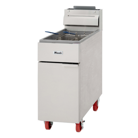 Migali C-F40-LP 40 lb Liquid Propane Commercial Floor Fryer, 90,000 BTU
