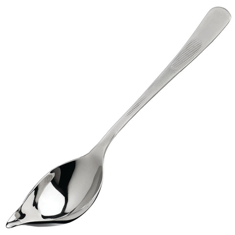 Winco SPS-TS8 8" Drizzling Plating Spoon with Tapered Spout