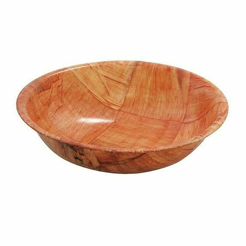 Tablecraft Products 206 - 6" Round Woven Mahogany Wood Salad Bowl, 4-Ply
