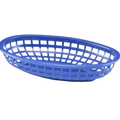 1074BL Tablecraft 9-3/8" x 6" x 1-7/8" Blue Oval Classic Basket-Tablecraft Products