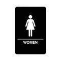 SGNB-606 Winco 6" x 9" "Women" Sign w/ Braille-WINCO