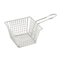 FBM-554S Winco 5" x 5" x 4" Square Stainless Steel Mini Deep Fry Basket-WINCO