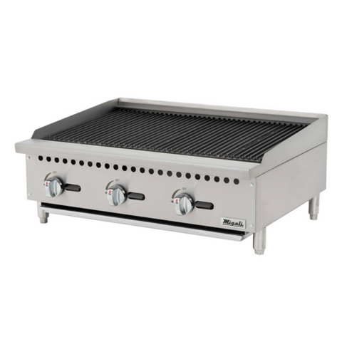 Migali Industries C-RB36 36 Inch Countertop Radiant Charbroiler, 105,000 BTU
