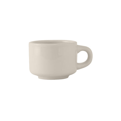 Tuxton China TRE-023 Reno/Nevada 7 oz. Eggshell Stackable China Cup