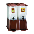 TW54DP Tablecraft Brown 3 Gallon Double Slimline Beverage/Juice Dispenser-Tablecraft Products