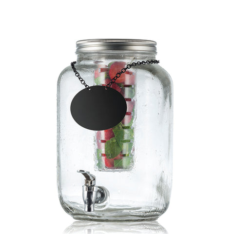 TableCraft BDG3000 2-Gallon Mason Jar Glass Beverage Dispenser