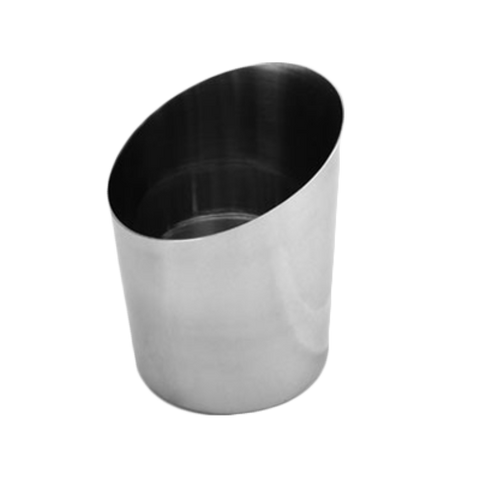 Thunder Group SLFFC005 14 oz Angled Stainless Steel French Fry Cup, Mirror Finish