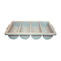 PL-4B Winco 4-Compartment Plastic Gray Cutlery Bin-WINCO