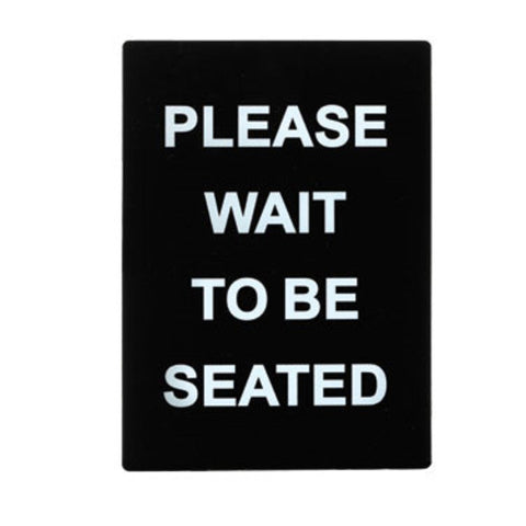 SGN-802 Winco "Please Wait To Be Seated" Stanchion Sign-WINCO