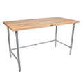 JNB09 John Boos 60" x 30" x 1-1/2" Thick Maple Top Work Table-JOHN BOOS & CO.