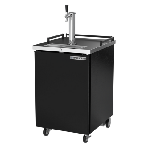 Beverage-Air BM23HC-B 24" Black Bar Mobile Kegerator Draft Beer Dispenser