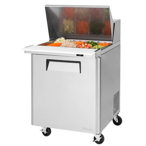 MST-28-12-N Turbo Air 28" 1 Door Refrigerated Mega Top Sandwich/Salad Prep Table