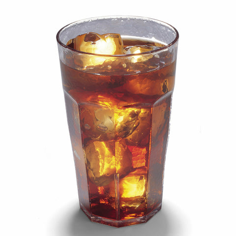 Cambro LT8152 8 oz Clear Hammered SAN Plastic Tumbler