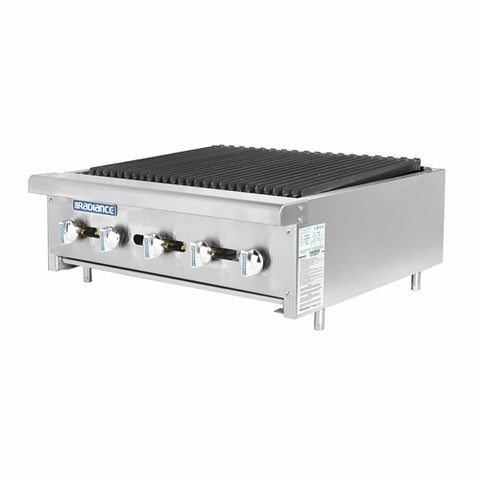 Turbo Air TARB-30 Radiance 30 in Countertop Gas Radiant Charbroiler, 5 Burners, 75,000 BTU