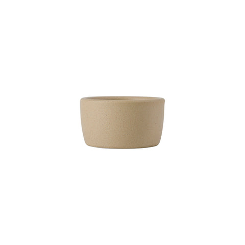 Tuxton China VYX-0203 TuxTrendz Zion Matte Beige 2 oz. China Pipkin Ramekin
