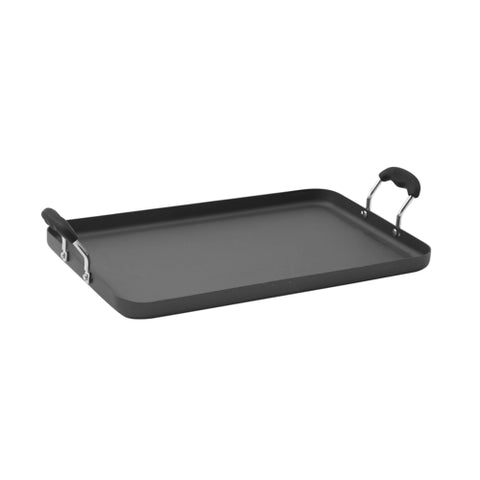 Winco HAG-2012 Deluxe Hard Anodized Aluminum Griddle with Silicone Raised Handles