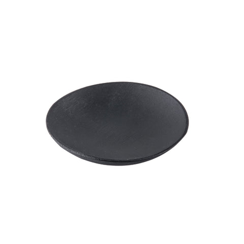 TableCraft BAMDRBK2 2.5" Round Black Bamboo Disposable Dish - 48/Pack
