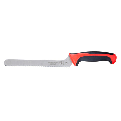 Mercer Culinary M22418RD Millennia Colors 8" Offset Serrated Bread Knife with Red Handle
