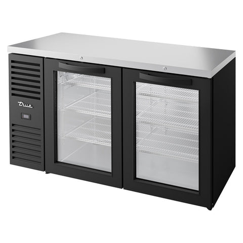 True Mfg. Premier Bar TBR60-RISZ1-L-B-GG-1 60-Inch Back Bar Refrigerator with Glass Swing Doors
