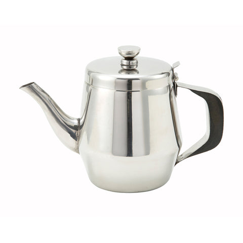 Winco JB2932 Gooseneck Teapot - Stainless Steel, Mirror Finish, 32 oz