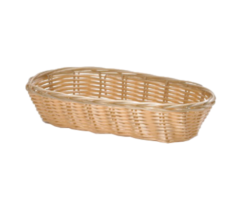 TableCraft Products 1117W Oblong Hand-Woven Polypropylene Basket, 9 x 4 x 2-1/4 in