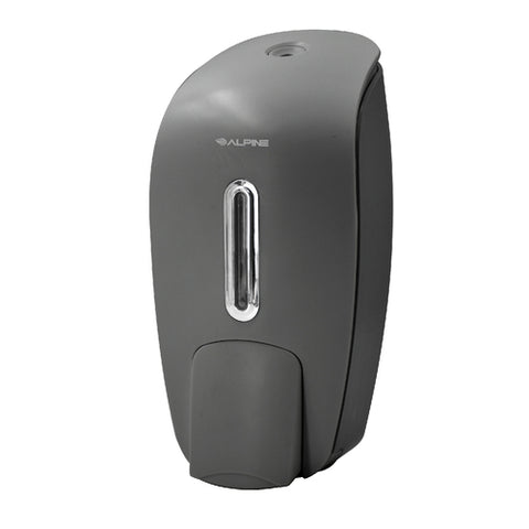 Alpine Industries ALP425-GRY Surface Mounted Manual Soap & Hand Sanitizer Dispenser, Gray