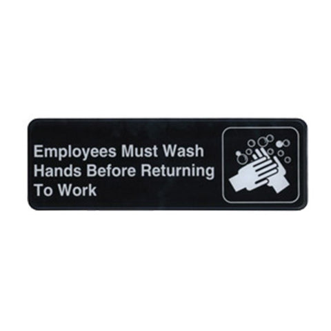 Winco SGN-322 Employees Must Wash Hands Before Returning to Work Compliance Sign