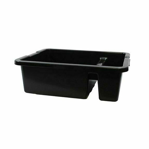 TableCraft 1547B 21" x 17" x 7" Black Heavy Duty Divided Polyethylene Bus Tub