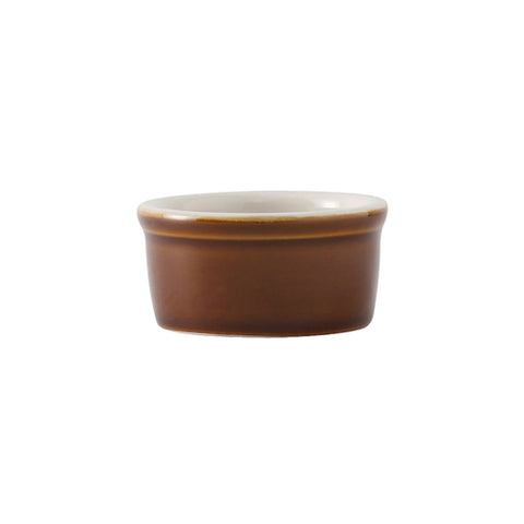 Tuxton China B1X-025 2.5 oz. Caramel/Eggshell Smooth China Ramekin