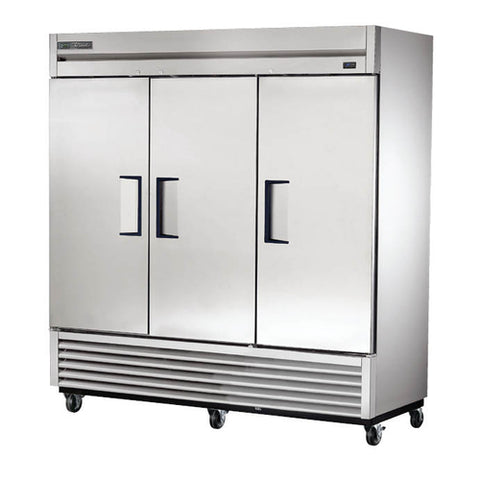 True Manufacturing T-72-HC 3-Door Reach-In Solid Door Refrigerator