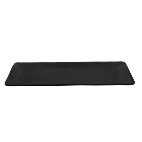 G.E.T. Enterprises RP-1865-BK Nara 18" x 6-1/2" Black Rectangular Melamine Serving/Display Tray