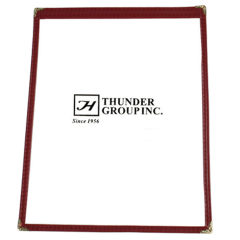PLMENU-1MA Thunder Group 8-1/2" x 11" Maroon 1 Pocket Menu Cover-Thunder Group