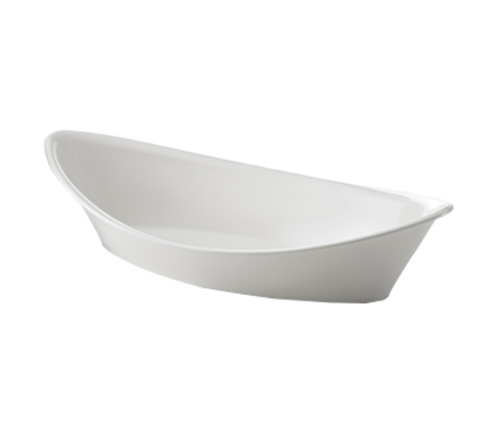 MGMT2412 Tablecraft 6.75 Qt. White Oblong Melamine Bowl