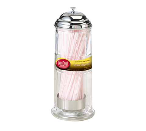 H714CH Tablecraft Glass Countertop Straw Holder-Tablecraft Products