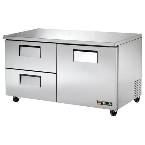 True Manufacturing TUC-60D-2-HC 60 3/8" Undercounter Refrigerator with 1 Door and 2 Drawers
