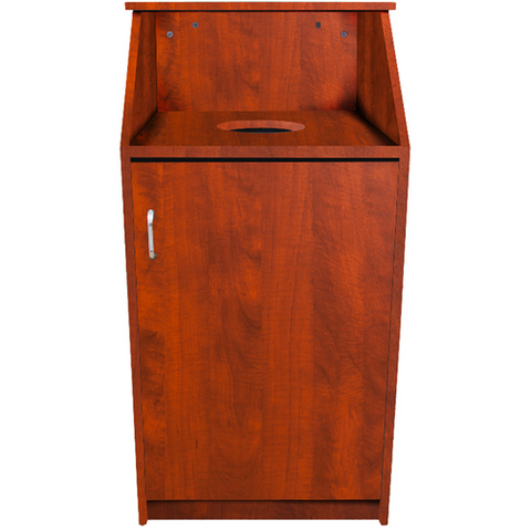 M8510-CH-UNASSEMBLED Oak Street Cherry 25 Gallon Food Waste Receptacle w/ 8" Round Opening